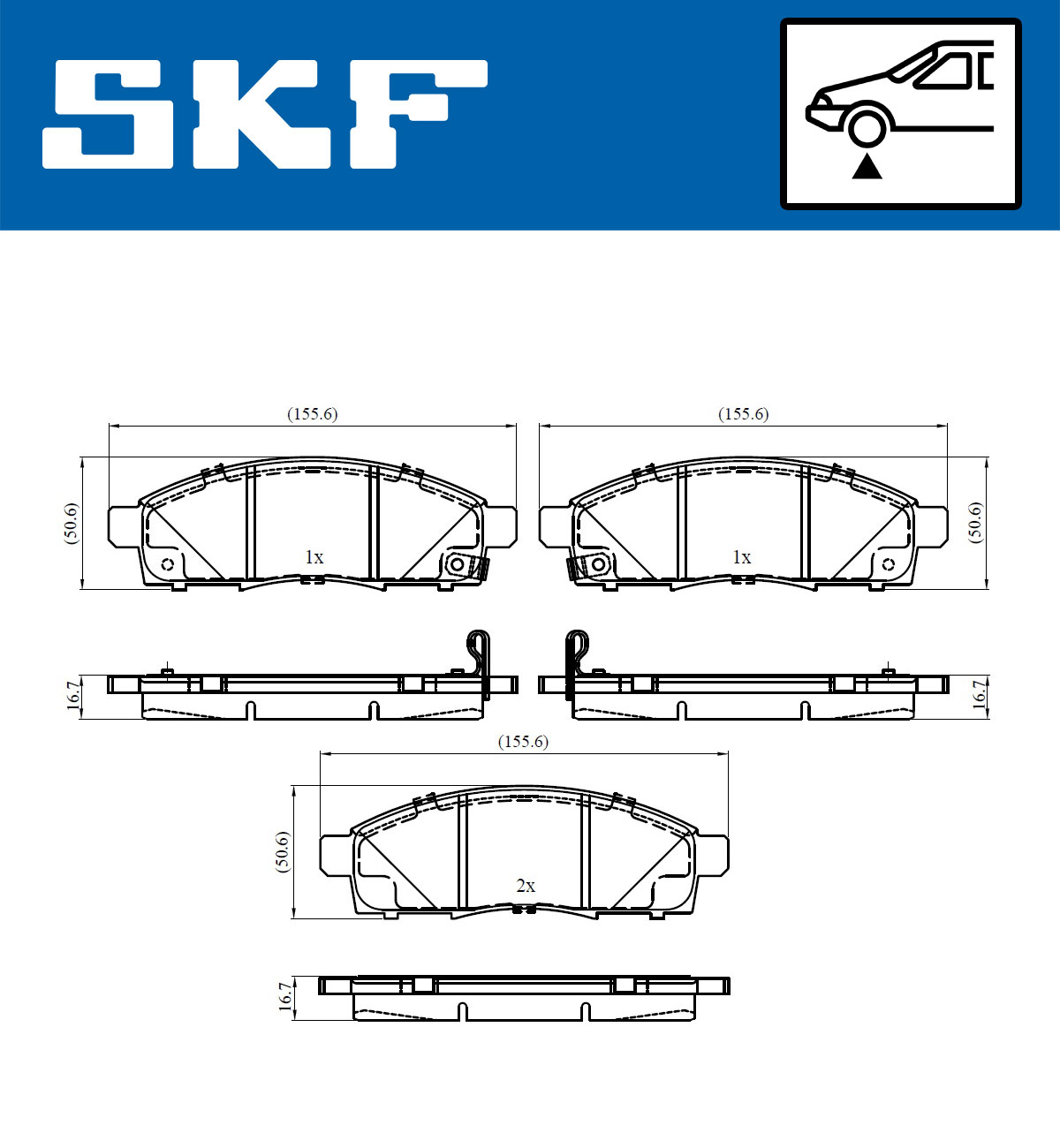Placute frana SKF VKBP80242A
